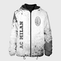 Куртка с капюшоном мужская AC Milan - white gradient вертикально, цвет: 3D-черный