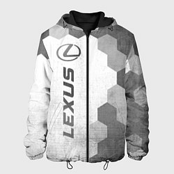 Куртка с капюшоном мужская Lexus - white gradient по-вертикали, цвет: 3D-черный