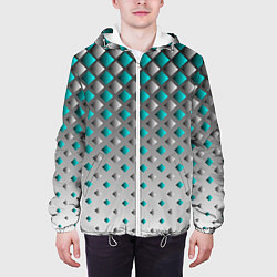 Куртка с капюшоном мужская Фигурный каскад, цвет: 3D-белый — фото 2