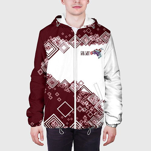 Мужская куртка Сноуборд горы зовут / 3D-Белый – фото 3