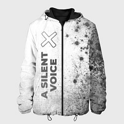 Куртка с капюшоном мужская A Silent Voice - white gradient по-вертикали, цвет: 3D-черный