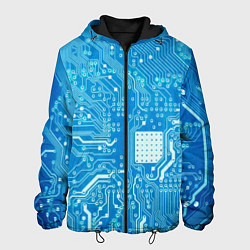 Куртка с капюшоном мужская Системная плата, цвет: 3D-черный