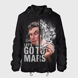 Куртка с капюшоном мужская Илон Маск - Lets go to Mars, цвет: 3D-черный