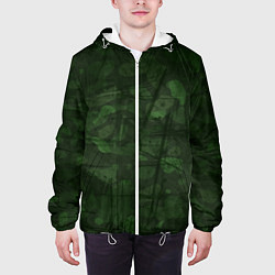 Куртка с капюшоном мужская Абстракция - strange camouflage, цвет: 3D-белый — фото 2