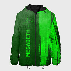 Куртка с капюшоном мужская Megadeth - green gradient по-вертикали, цвет: 3D-черный
