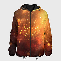 Куртка с капюшоном мужская Золотая блестящая текстура, цвет: 3D-черный