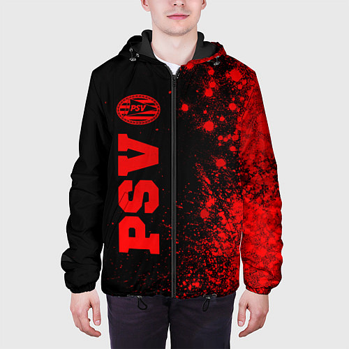 Мужская куртка PSV - red gradient по-вертикали / 3D-Черный – фото 3