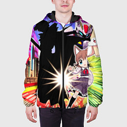 Куртка с капюшоном мужская Фанату аниме, цвет: 3D-черный — фото 2