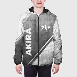 Куртка с капюшоном мужская Akira - grey gradient вертикально, цвет: 3D-черный — фото 2