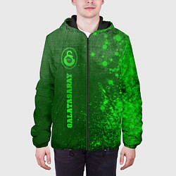 Куртка с капюшоном мужская Galatasaray - green gradient по-вертикали, цвет: 3D-черный — фото 2