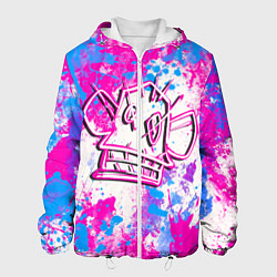 Куртка с капюшоном мужская Мартышка Джинкс - Arcane, цвет: 3D-белый