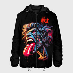 Куртка с капюшоном мужская Mick Jagger - Rolling Stones, цвет: 3D-черный