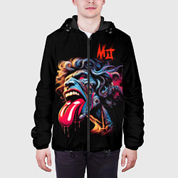 Куртка с капюшоном мужская Mick Jagger - Rolling Stones, цвет: 3D-черный — фото 2