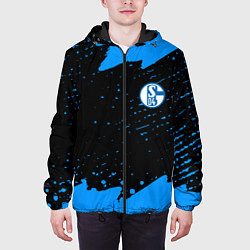 Куртка с капюшоном мужская Schalke 04 fc blue color, цвет: 3D-черный — фото 2