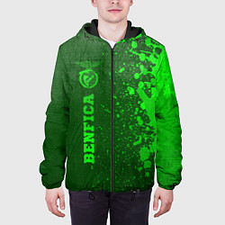 Куртка с капюшоном мужская Benfica - green gradient по-вертикали, цвет: 3D-черный — фото 2