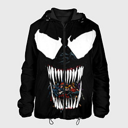 Куртка с капюшоном мужская Веном жрет, цвет: 3D-черный