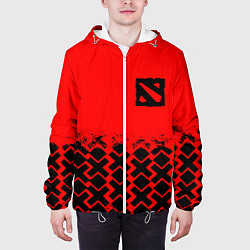 Куртка с капюшоном мужская Dota игровой паттерн, цвет: 3D-белый — фото 2