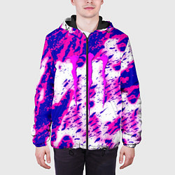 Куртка с капюшоном мужская Monster energy краски гранж, цвет: 3D-черный — фото 2
