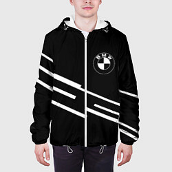 Куртка с капюшоном мужская BMW geometry line, цвет: 3D-белый — фото 2