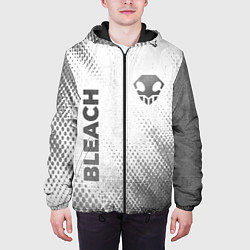 Куртка с капюшоном мужская Bleach - white gradient вертикально, цвет: 3D-черный — фото 2