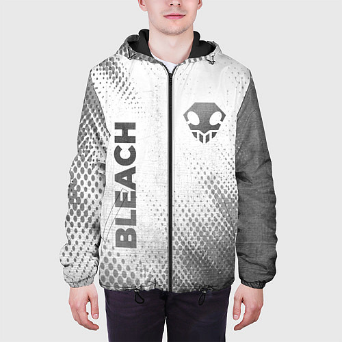 Мужская куртка Bleach - white gradient вертикально / 3D-Черный – фото 3
