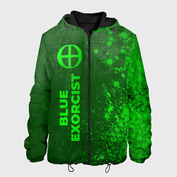 Куртка с капюшоном мужская Blue Exorcist - green gradient по-вертикали, цвет: 3D-черный