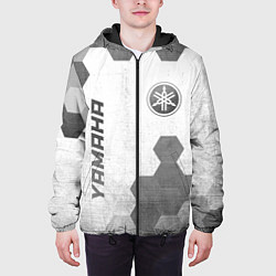 Куртка с капюшоном мужская Yamaha - white gradient вертикально, цвет: 3D-черный — фото 2