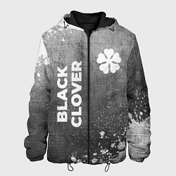 Куртка с капюшоном мужская Black Clover - grey gradient вертикально, цвет: 3D-черный