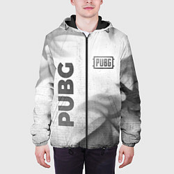 Куртка с капюшоном мужская PUBG - white gradient вертикально, цвет: 3D-черный — фото 2