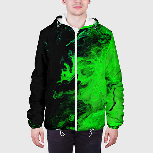 Мужская куртка Color green black / 3D-Белый – фото 3