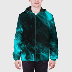 Куртка с капюшоном мужская Neon smoke, цвет: 3D-черный — фото 2