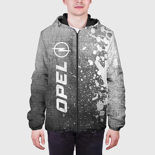Мужская куртка Opel - grey gradient по-вертикали / 3D-Черный – фото 3