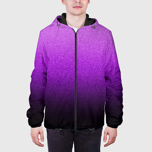 Мужская куртка Магический градиент крошка чёрно-фиолетовый / 3D-Черный – фото 3