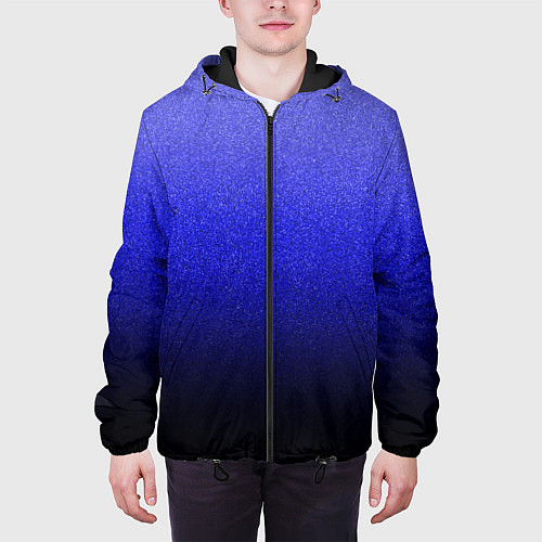 Мужская куртка Градиент индиго из синего в чёрный / 3D-Черный – фото 3
