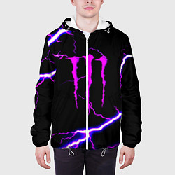Куртка с капюшоном мужская Monster energy neon storm, цвет: 3D-белый — фото 2