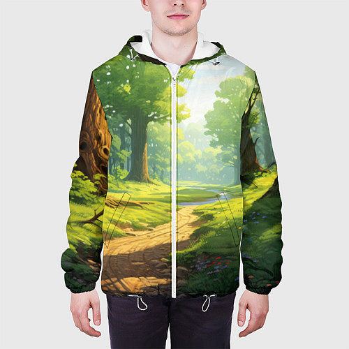 Мужская куртка Fabulous forest / 3D-Белый – фото 3
