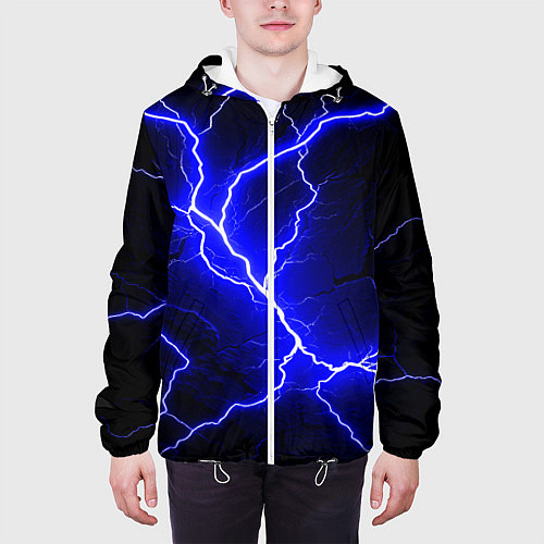 Мужская куртка Color blue black / 3D-Белый – фото 3