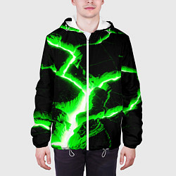 Куртка с капюшоном мужская Разлом, цвет: 3D-белый — фото 2