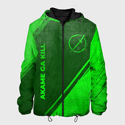 Куртка с капюшоном мужская Akame ga Kill - green gradient вертикально, цвет: 3D-черный