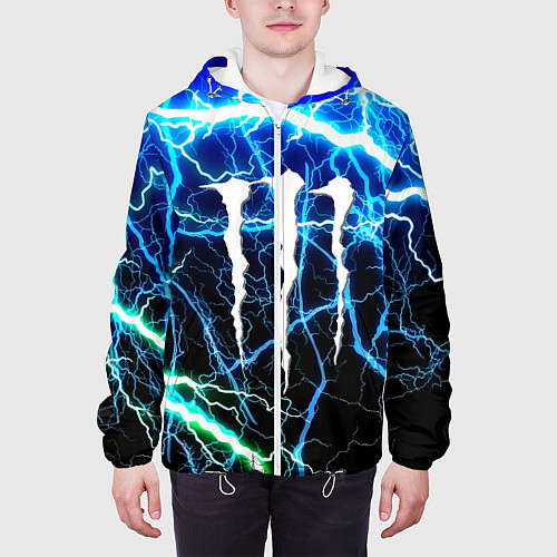 Мужская куртка Monster energy electro / 3D-Белый – фото 3