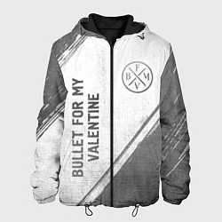 Куртка с капюшоном мужская Bullet For My Valentine - white gradient вертикаль, цвет: 3D-черный