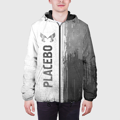 Мужская куртка Placebo - white gradient по-вертикали / 3D-Черный – фото 3