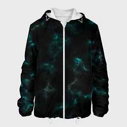 Мужская куртка Color black turquoise