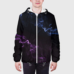 Куртка с капюшоном мужская Color black blue pink, цвет: 3D-белый — фото 2
