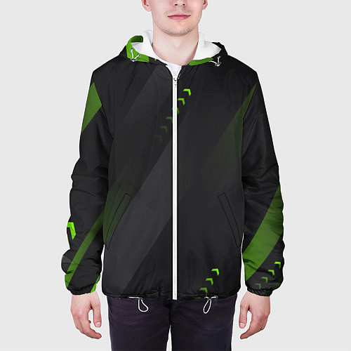 Мужская куртка Color black green / 3D-Белый – фото 3