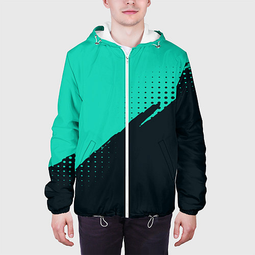 Мужская куртка Color black light blue / 3D-Белый – фото 3