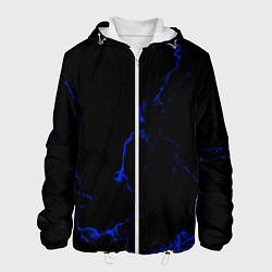 Куртка с капюшоном мужская Color black blue, цвет: 3D-белый