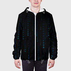 Куртка с капюшоном мужская Color black blue, цвет: 3D-белый — фото 2