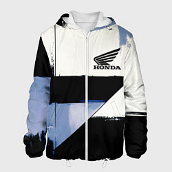 Куртка с капюшоном мужская Honda логотип, цвет: 3D-белый