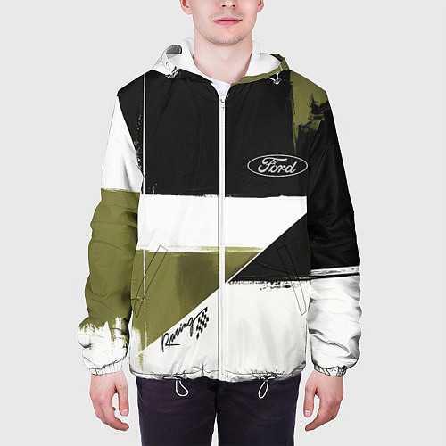 Мужская куртка Ford эмблема / 3D-Белый – фото 3